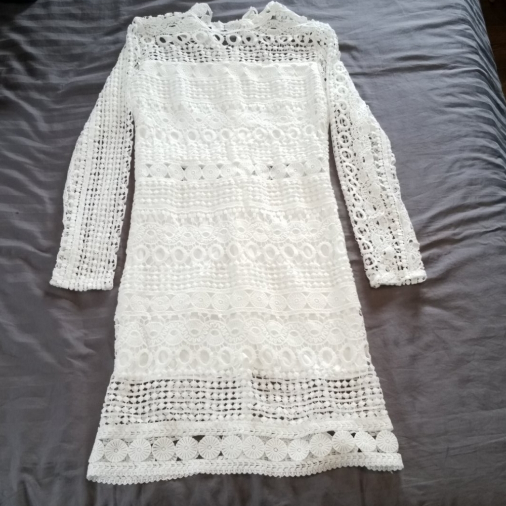 High collar dress
